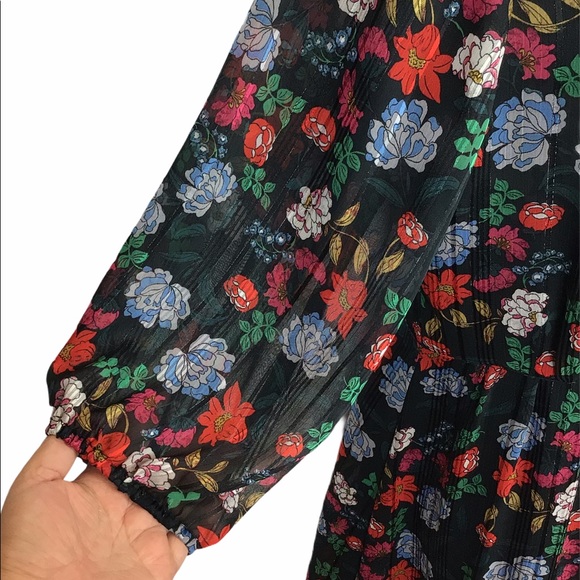 Nanette Lepore V-neck 3/4 Length Sleeve Midi Dress - Picture 6 of 12